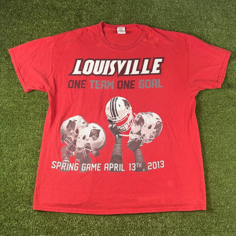 Louisville Cardinals Football 2013 Spring Game Graphic T-Shirt Red Mens XL